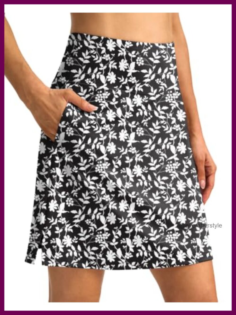 18" Golf Skort with 3 Pockets High Waist Athletic Skort for Tennis